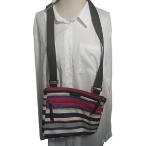 Fossil PVC Striped Crossbody Bag Multicolored